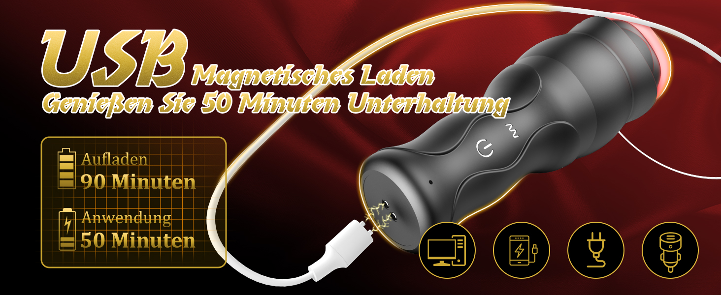 Електричний мастурбатор для чоловіків Buntune – Solo, 10 режимів вібрації, 5 режимів тиску, USB-зарядка, IPX6 водонепроникний, силікон, 3D стимуляція