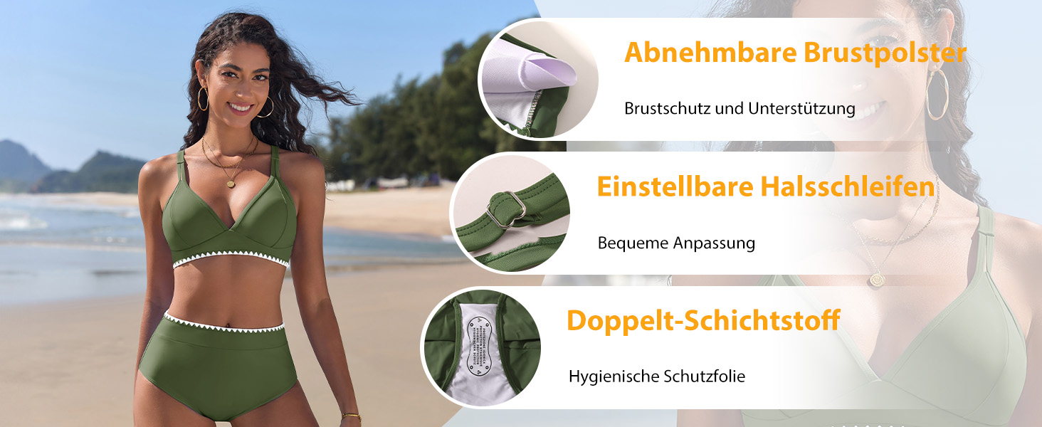 Бікіні жіночий комплект з V-подібним вирізом, двочастинний, з пуш-ап, висока талія, купальник сексуальний з білою мереживом, чорний, розмір S