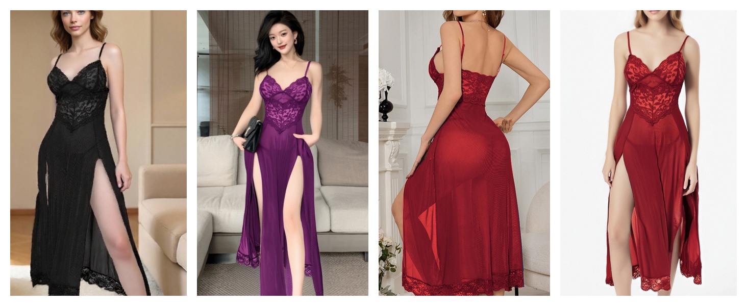 Сексуальна спідня білизна для жінок: мереживний боді, корсет, піжама, нічна сорочка, babydoll, спідниця, нічна сукня, фіолетовий колір, регульовані бретельки, для свята День Святого Валентина