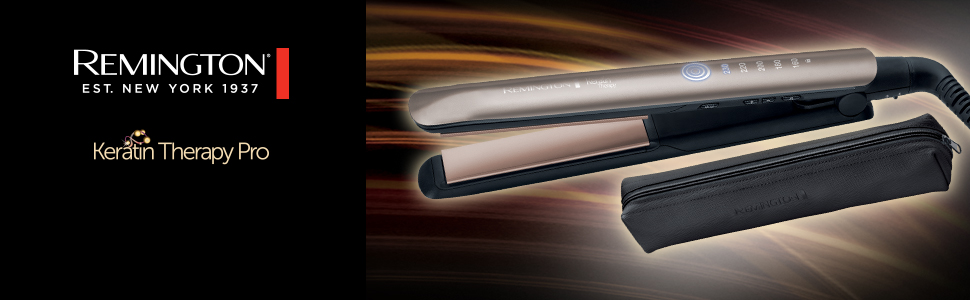 Професійний випрямляч для волосся Remington Keratin Protect S8593 з керамічним покриттям, мигдальною олією та цифровим дисплеєм (160-230°C)