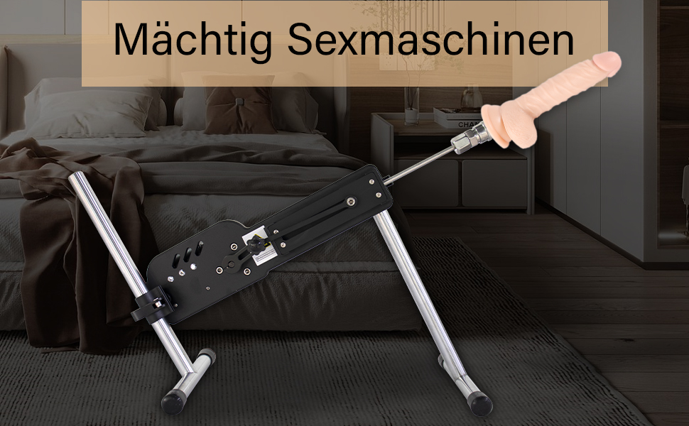 Металева секс-машина Fredorch Big Dildo з VAC-U-Lock, для чоловіків, жінок та пар, тиха робота