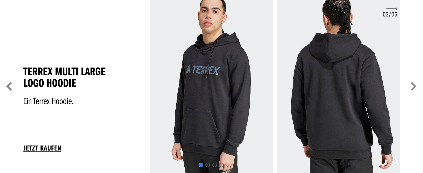 Чоловіче худі Adidas Terrex Multi Large Logo чорного кольору, розмір XL