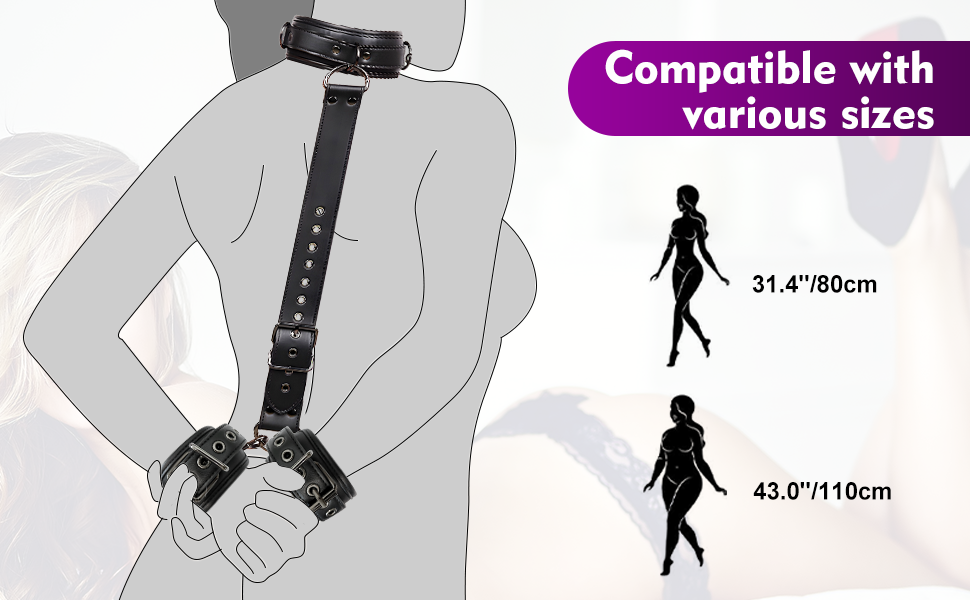 Набір для БДСМ: наручники та комірець з повідком (шкіра), іграшки для пар, шкіряні наручники, повідці для дорослих