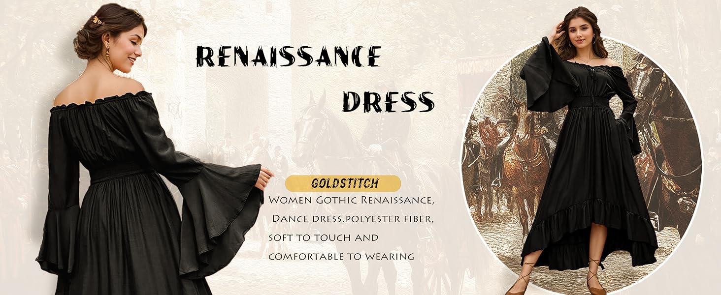 Сукня готична жіноча з капюшоном Goldstitch середньовічна ренесансна вікторіанська чорна розмір L