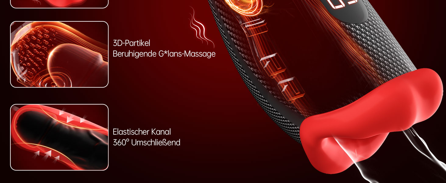 Вібратор для чоловіків Tagnaff Neu з набором, 9 функцій: стукіт, облизування, вібрація. Іграшка для соло-мастурбації з пультом керування.