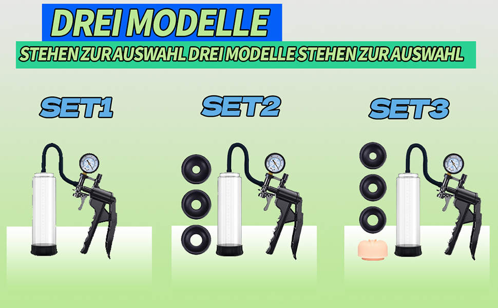 Насос для збільшення пеніса Veyjuns: вакуумний насос, екстендер для ерекції, допомога чоловікам (Set 1)