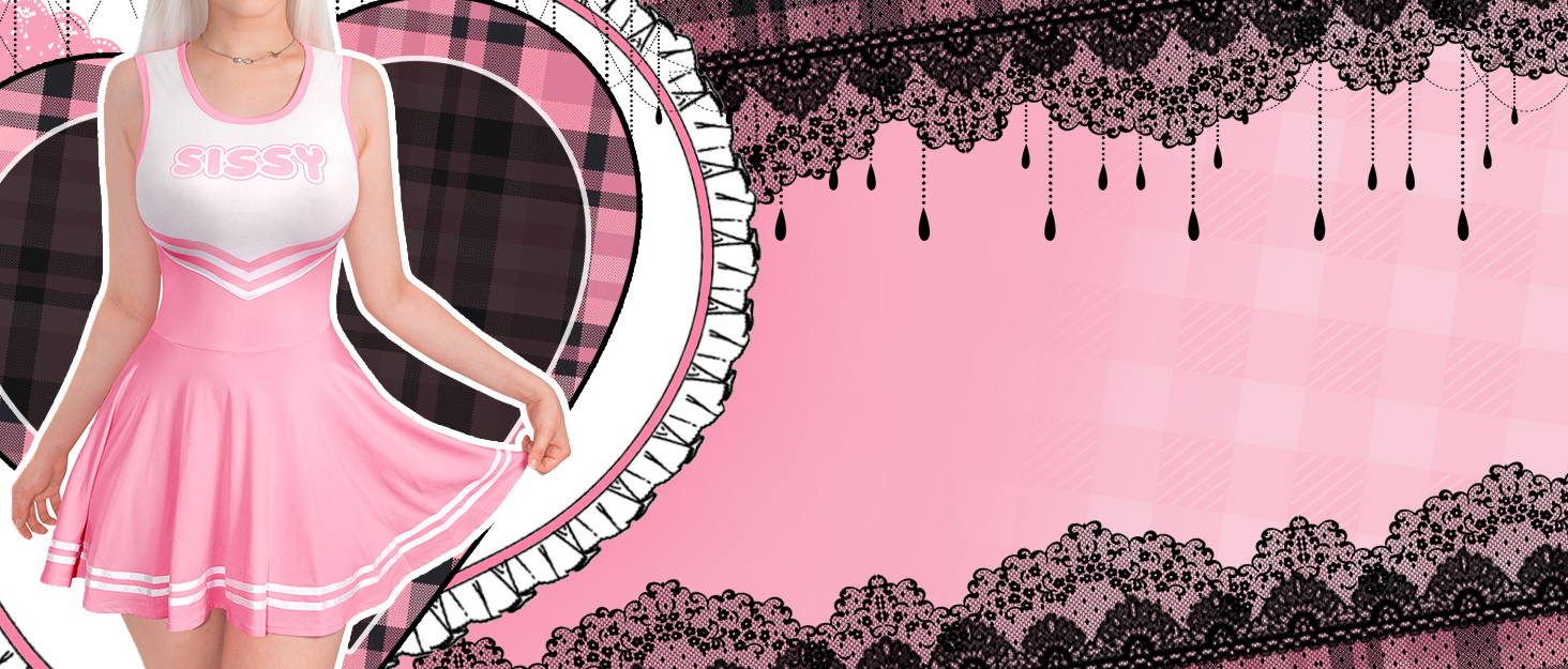 Танга-шорти LittleForBig з прихованим гафелем, гладкі шовкові, чорні - для кросдресерів та трансгендерних осіб