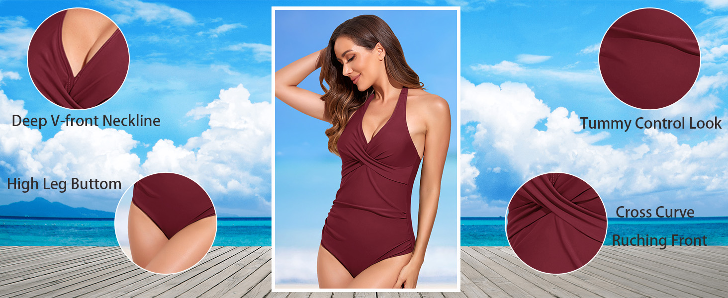 Чоловічий купальник з високою талією, суцільний, чорний, з підтримкою живота, спортивний, з V-подібним вирізом, знімні вкладиші, з рюшами, для схуднення