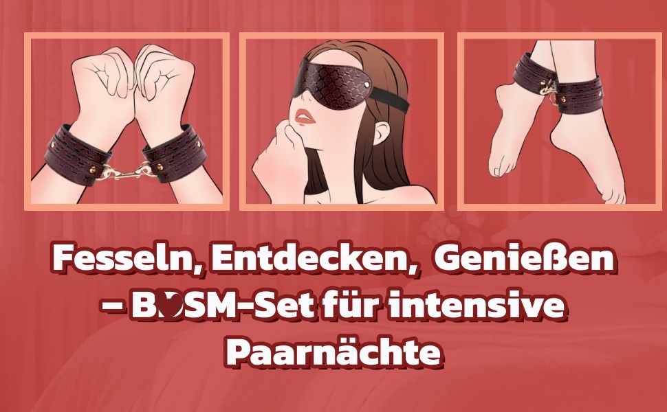 Набір для БДСМ-фетишу: 12 предметів для парних експериментів (фетиш, наручники, фетіш-іграшки, БДСМ)