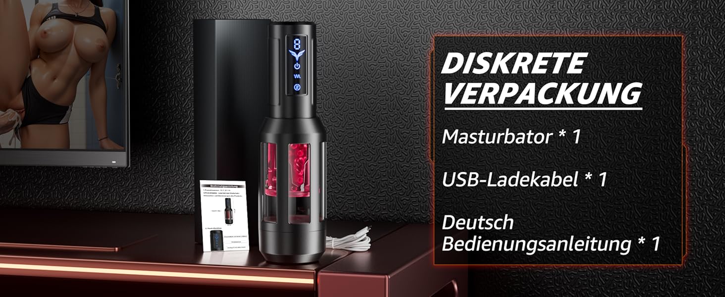 Електричний мастурбатор 4-в-1 для чоловіків з 9 режимами вібрації та телескопічною функцією, іграшка для сексу з імітацією ротової порожнини