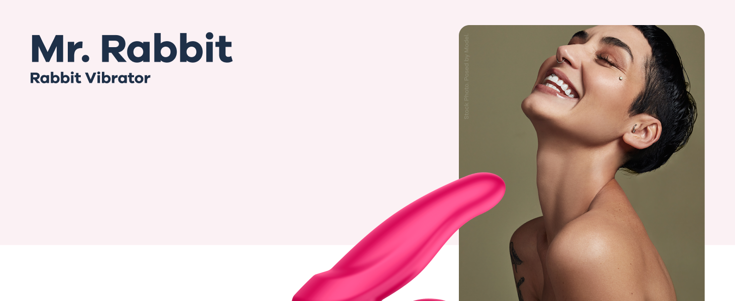 Вібратор Satisfyer Mr. Rabbit для стимуляції точки G та клітора, 12 режимів вібрації, водонепроникний (IPX7), зарядний