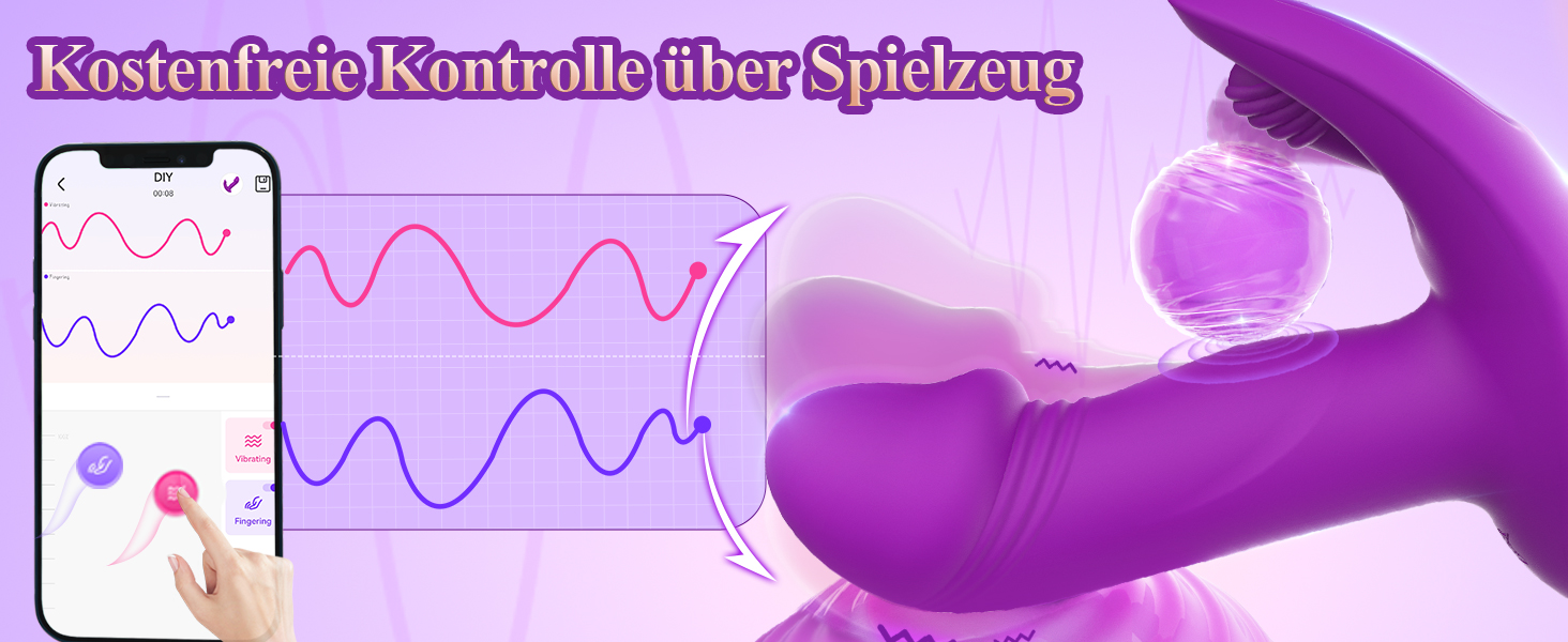 Інтимні іграшки для пар EAWESION: вібратор-масажер, анальний плагін, стимулятор G-точки, 9 режимів, фіолетовий