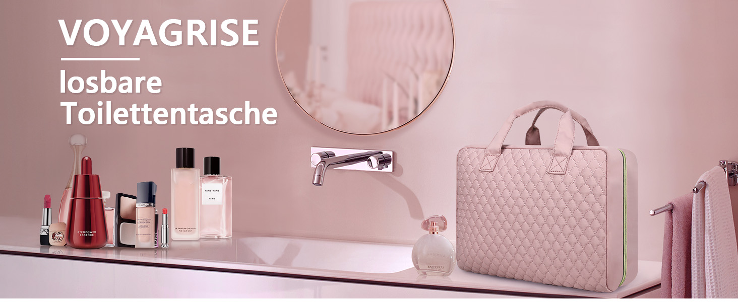 Дорожня косметичка для жінок чорного кольору, прозора сумка для гігієни та макіяжу з підвісом