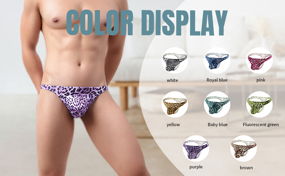 Танга чоловіча Faringoto Leopard, 3 шт. в упаковці, принт леопард, низька посадка