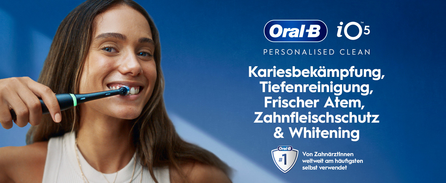Електрична зубна щітка Oral-B iO Series 5 Matt Black: 5 режимів чищення, насадка та дорожній футляр, чорна
