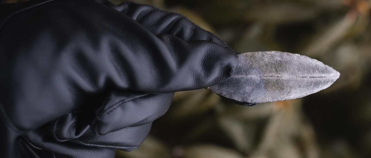 Чоловічі зимові шкіряні рукавички BISON DENIM з кашеміром, сенсорні рукавички для водіння, теплі та еластичні, чорні, розмір M