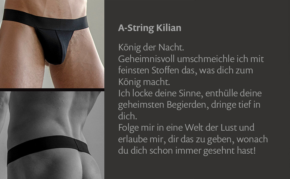 WILDYOU A-String Kilian Plug Tanga XL Чорний - сексуальна білизна для дорослих
