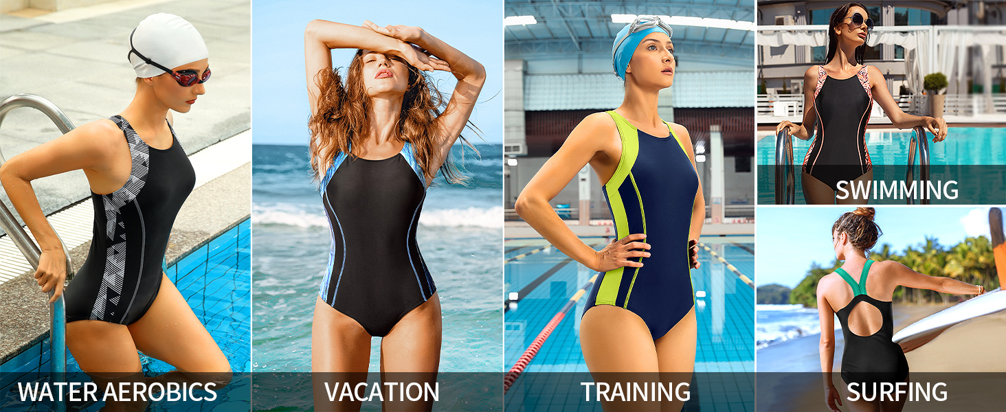 Купальник жіночий спортивний Attraco, монокіні, push-up, червоний