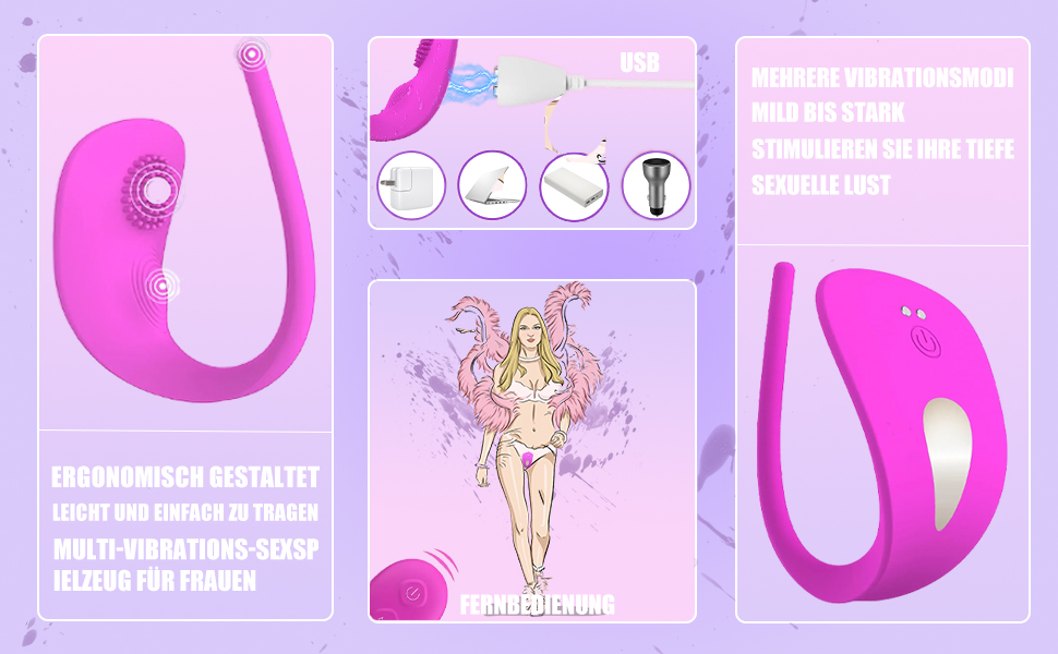 Вібратор Guspiun Ultradünn Butterfly для жінок, портативний, 7 режимів, керування дистанційно, міні-іграшка для дорослих