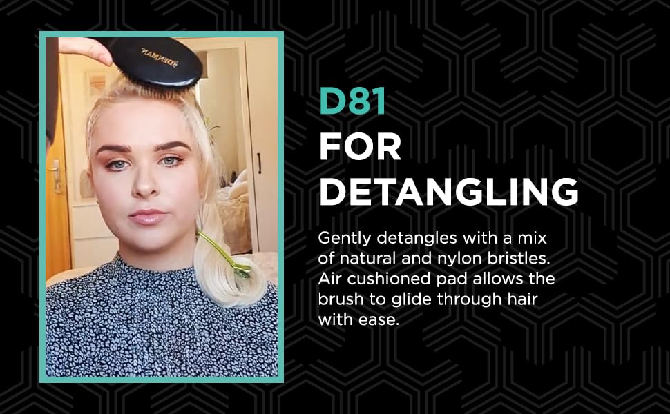 Щітка для волосся Denman D81 Paddle Brush, розчісувальна велика, чорна