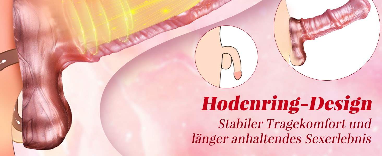 Реалістичний XXL секс-іграшка для чоловіків: гігантський пеніс-чохол з кільцем, з м'якого силікону, для анального сексу та подовження пеніса, коричневий