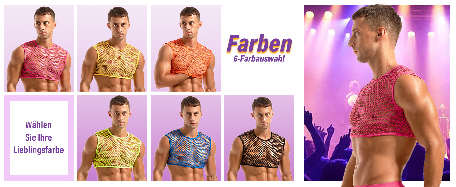 Чоловіча футболка Amy Coulee з сіткою, чорна (мереживна футболка, майка)