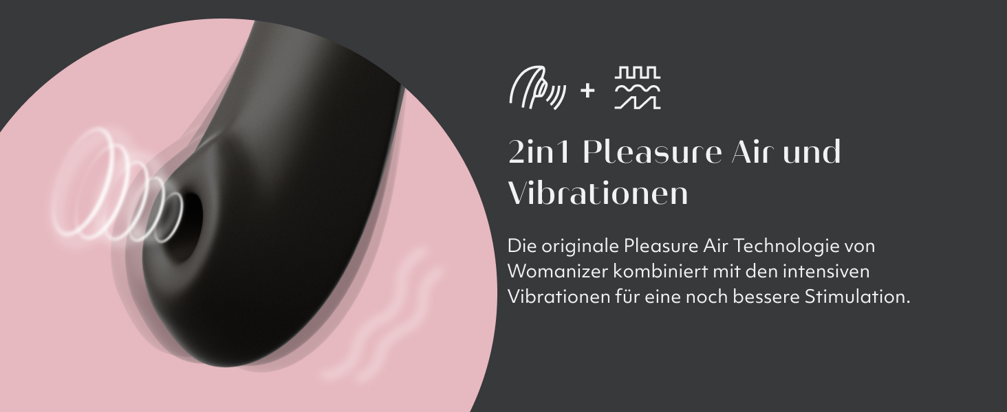 Womanizer Enhance 2 в 1: вібратор клітора та соска для жінок | Стимулятор з функцією всмоктування | Іграшка для дорослих, водонепроникна, акумуляторна | Чорний