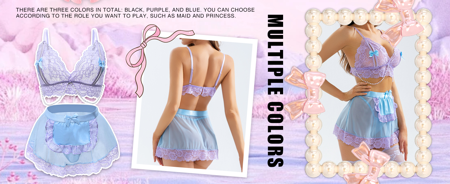 Жіноча спідня білизна з квітковою мереживом, костюм, сукня-бабочка, подарунок на День святого Валентина, темно-синій, розмір M