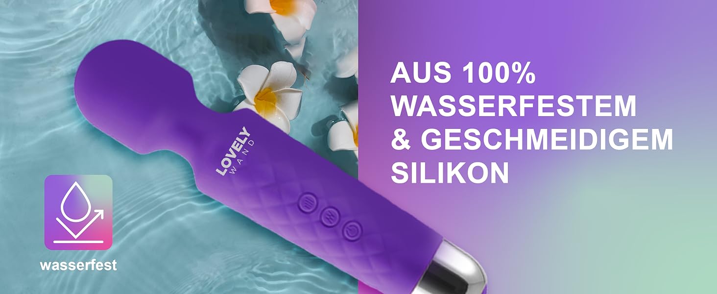 Вібратор для жінок Lovely Wand - бездротовий, водонепроникний, 20 режимів вібрації, акумуляторний