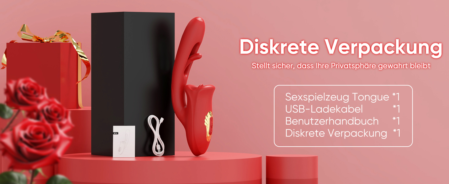 Вібратор для жінок G-Spot з 10 режимами стимуляції язичком, клітором та анального отвору - секс-іграшка для пар (RF14RD)