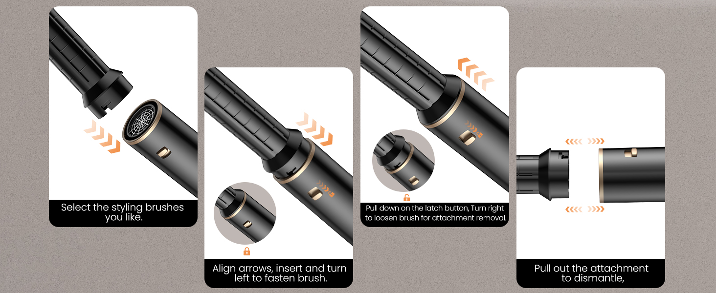 Мультистайлер для волосся 5 в 1 Haarstyler 1000W: фен-щітка, гофре, вирівнювач та насадки для завивки, білий