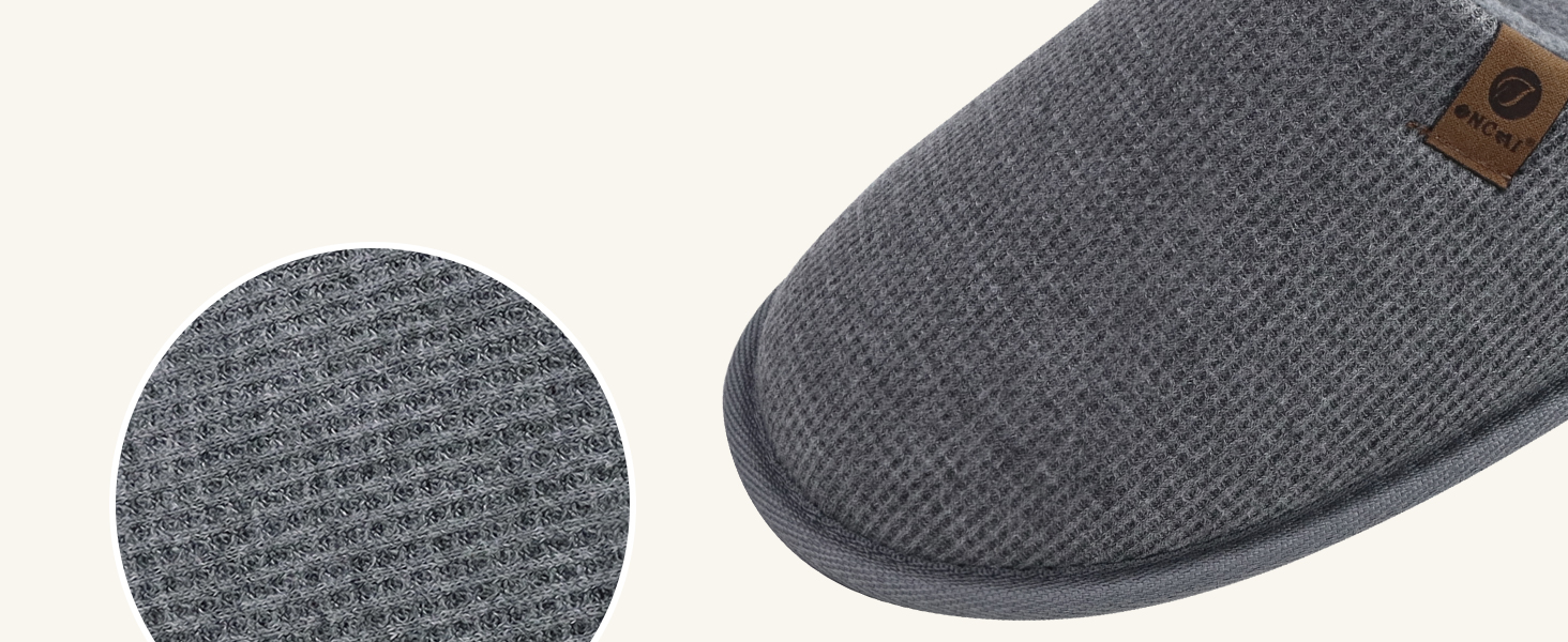 Чоловічі домашні капці ONCAI з ефектом пам'яті Memory Foam, з підкладкою зі штучного хутра та гумовою підошвою, чорні, розмір 46 EU