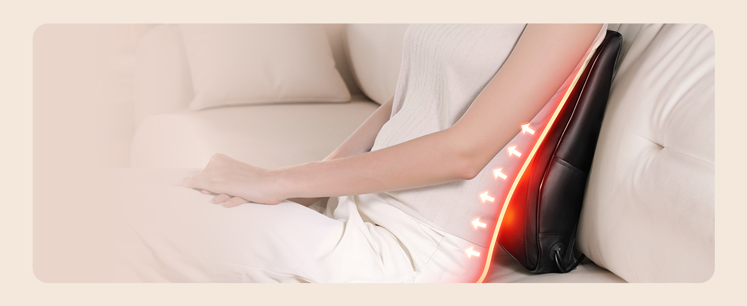 Масажер для шиї та спини Boriwat Shiatsu 3D з функцією підігріву, чорний