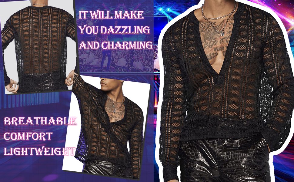 Чоловіча майка-топ з прозорою сіткою, чорна смуга, XXL