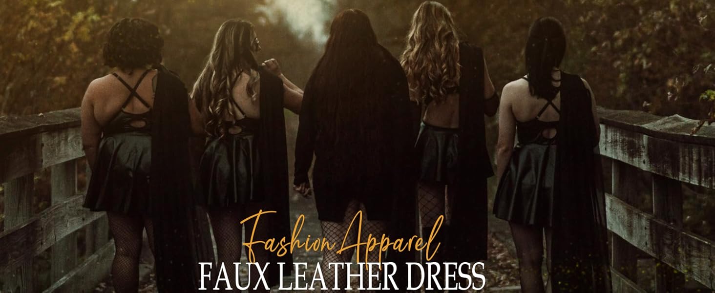 Шкіряне плаття-бабідол для жінок, Sexy Look, великі розміри, PU шкіра/Wetlook лак, міні-плаття, V-подібний виріз, A-силует, клубний стиль, чорний колір