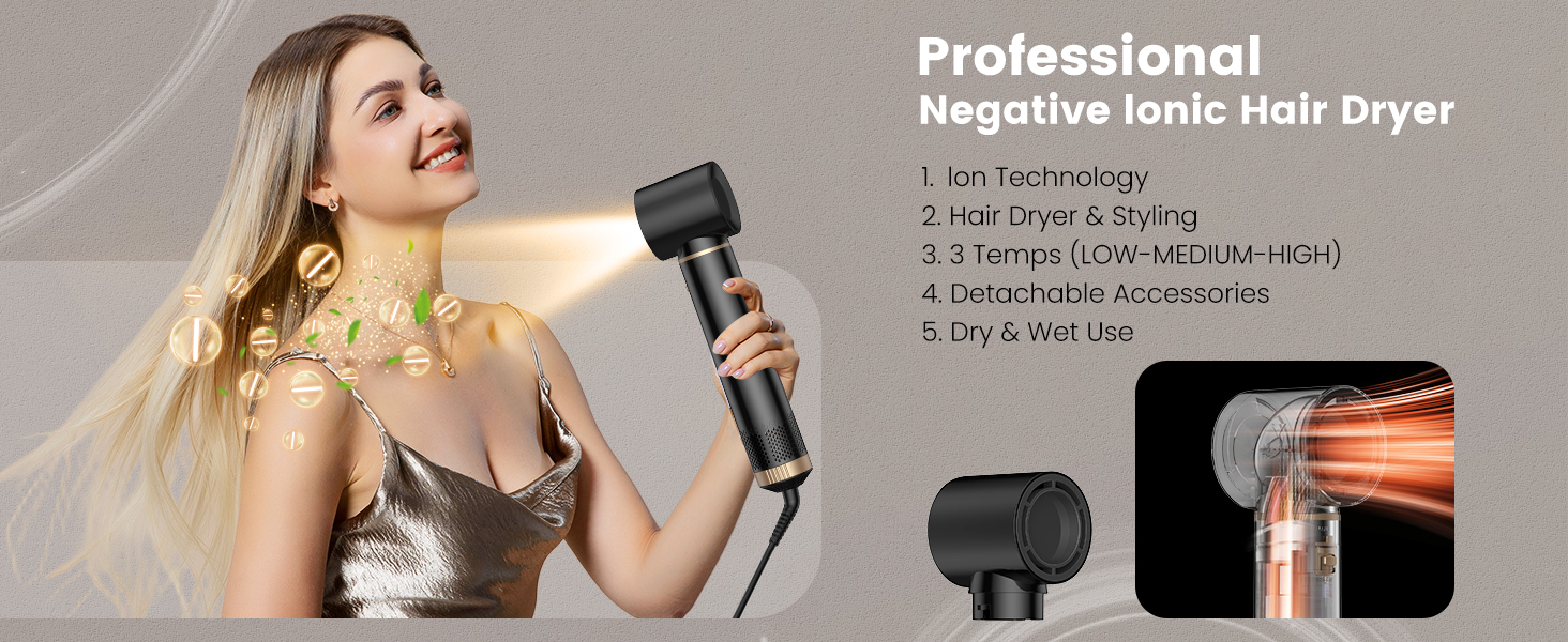 Мультистайлер для волосся 5 в 1 Haarstyler 1000W: фен-щітка, гофре, вирівнювач та насадки для завивки, білий