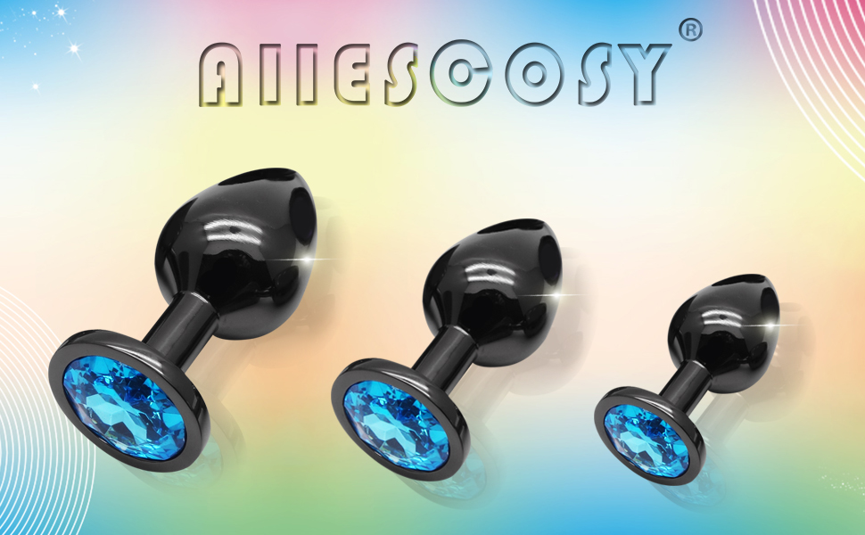 Набір анальних пробок 3 шт. з металу, темно-сірий/чорний ганметалл, великий, середній, малий. Підходить для початківців, жінок, чоловіків, пар. Іграшки для дорослих.