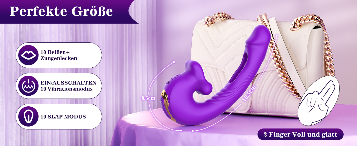 Вібратор для жінок Dildo з 10 режимами вібрації та 10 смаками язика, стимулятор клітора, для пар