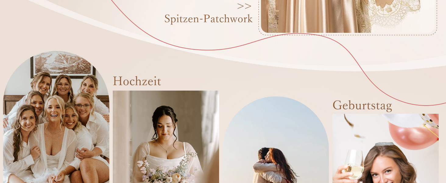 Шовковий халат для нареченої з мереживом, Kimono, довгі рукави, шампань, для весілля та вечірки