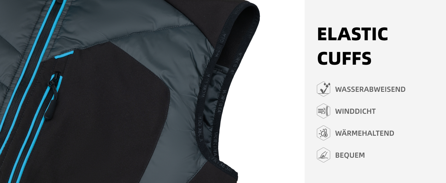 Чоловічий жилет Softshell WORK IDEA: водовідштовхуючий, вітрозахисний, дихаючий спортивний жилет для бігу, їзди на велосипеді, походів та роботи, чорний, 5XL