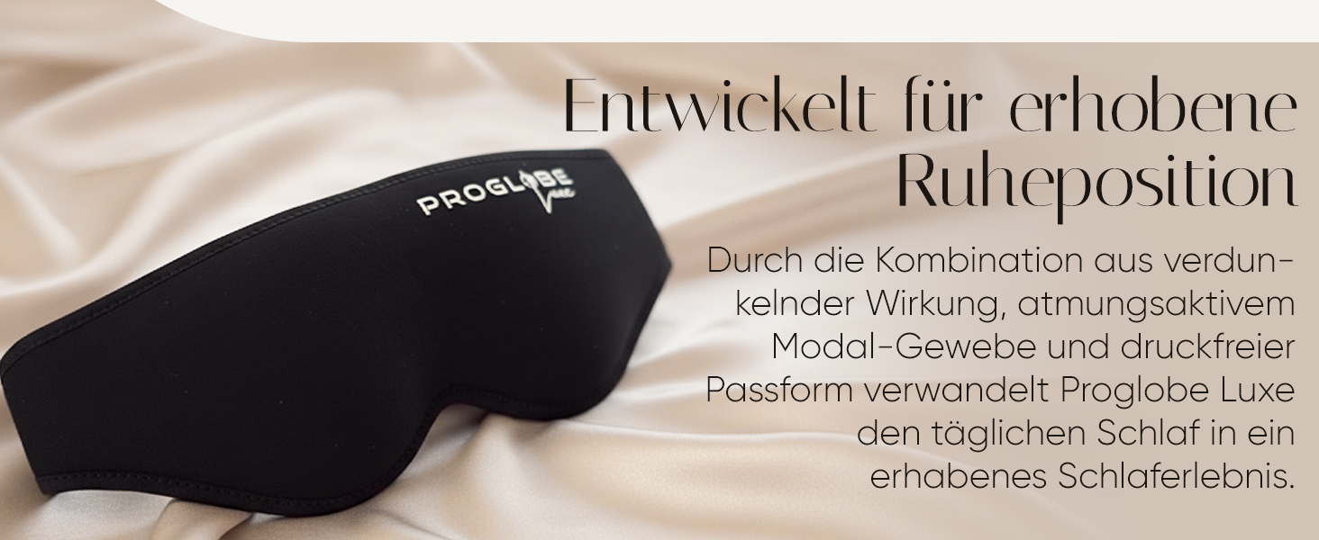 Маска для сну Proglobe Luxe 3D світлонепроникна для тих, хто спить на спині та боці, м'яка дихаюча маска для очей, темно-сіра