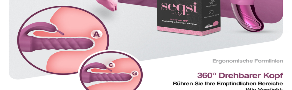 Вібратор для жінок: вібратор клітора, анальний вібратор, 360° ротація, A, C та G-точки