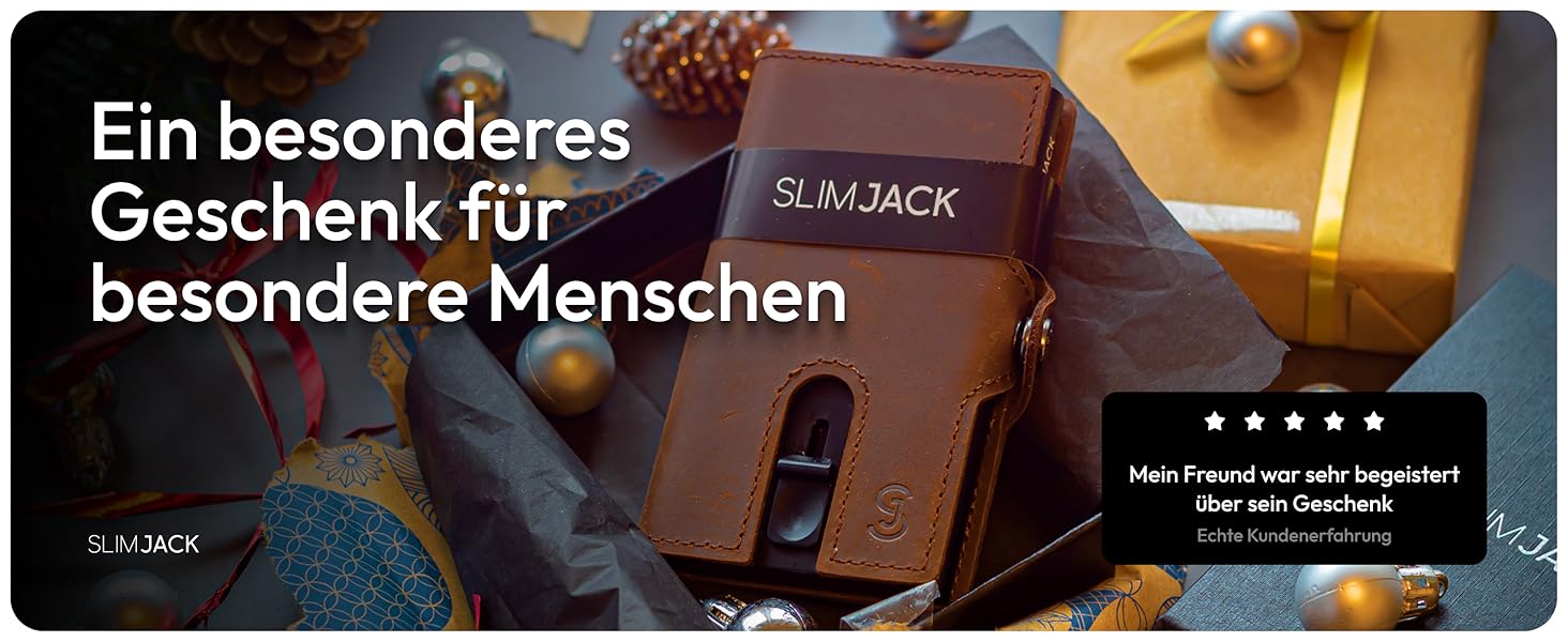 Розумний гаманець SLIMJACK з монетницею та RFID-захистом, чоловіковий тримач для карток з алюмінію та шкіри, світло-коричневий