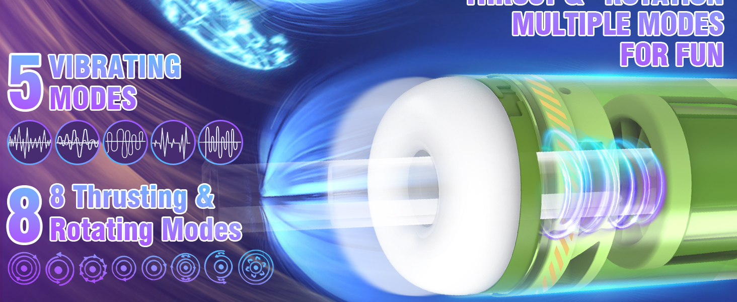 Електричний стакан для мастурбації з 8 обертовими, телескопічною функцією та 5 режимами вібрації. Іграшки для чоловіків, набори вібраторів для мастурбації.