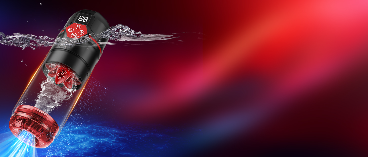 Електричний мастурбатор для чоловіків з вібрацією та функцією ковзання - стимулятор пеніса, секс-іграшка