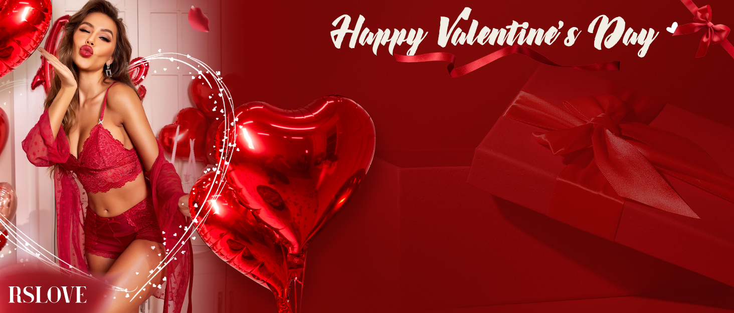 Сексуальний комплект спідньої білизни RSLOVE для жінок - мереживний халат, бюстгальтер та труси XXL чорного кольору