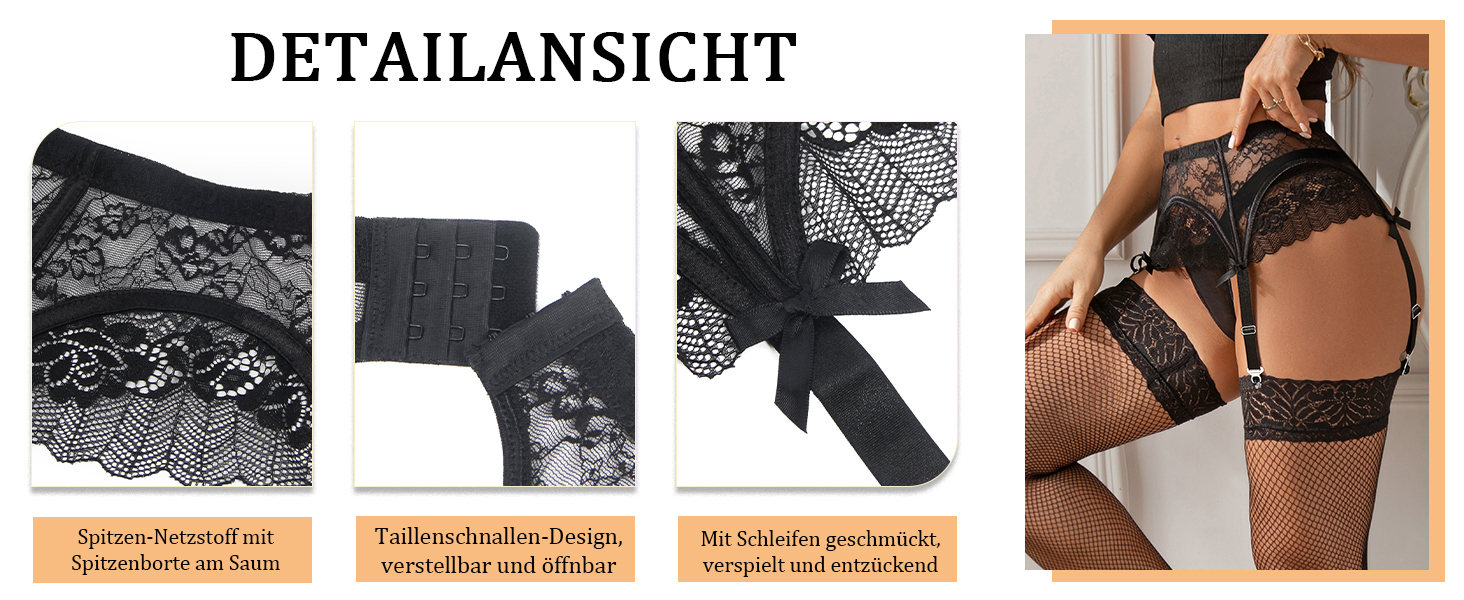 Жіночий корсетний пояс з мереживом Ohmydear, 4 кліпси, великі розміри, сексуальний, висока талія, набір з панчішною стрічкою та трусиками, червоний, XS-4XL