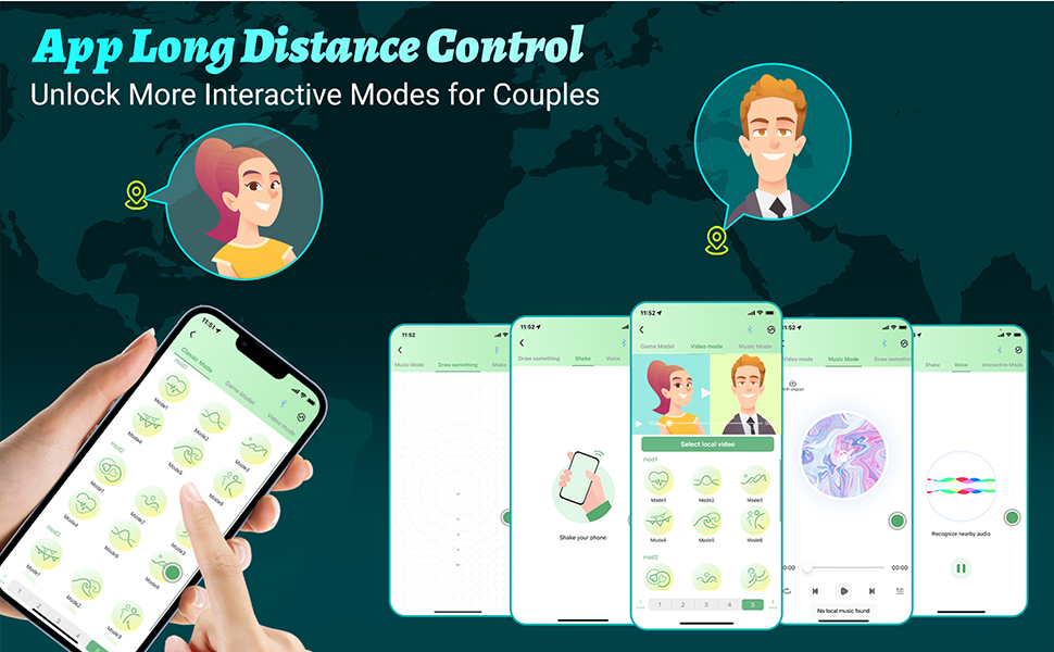 Вібратор для чоловіків з 9 вібраціями та функцією всмоктування, керування через додаток, LZYLWC