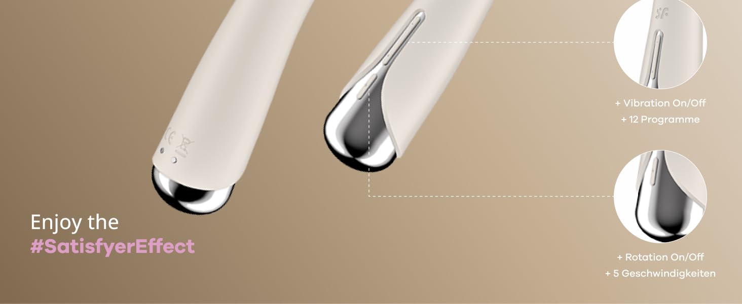 Вібратор Satisfyer Spinning Vibe 1 G-Punkt - 12 вібрацій та 5 програм обертання | Інтимні іграшки для жінок | Водонепроникний (IPX7) | З кремом