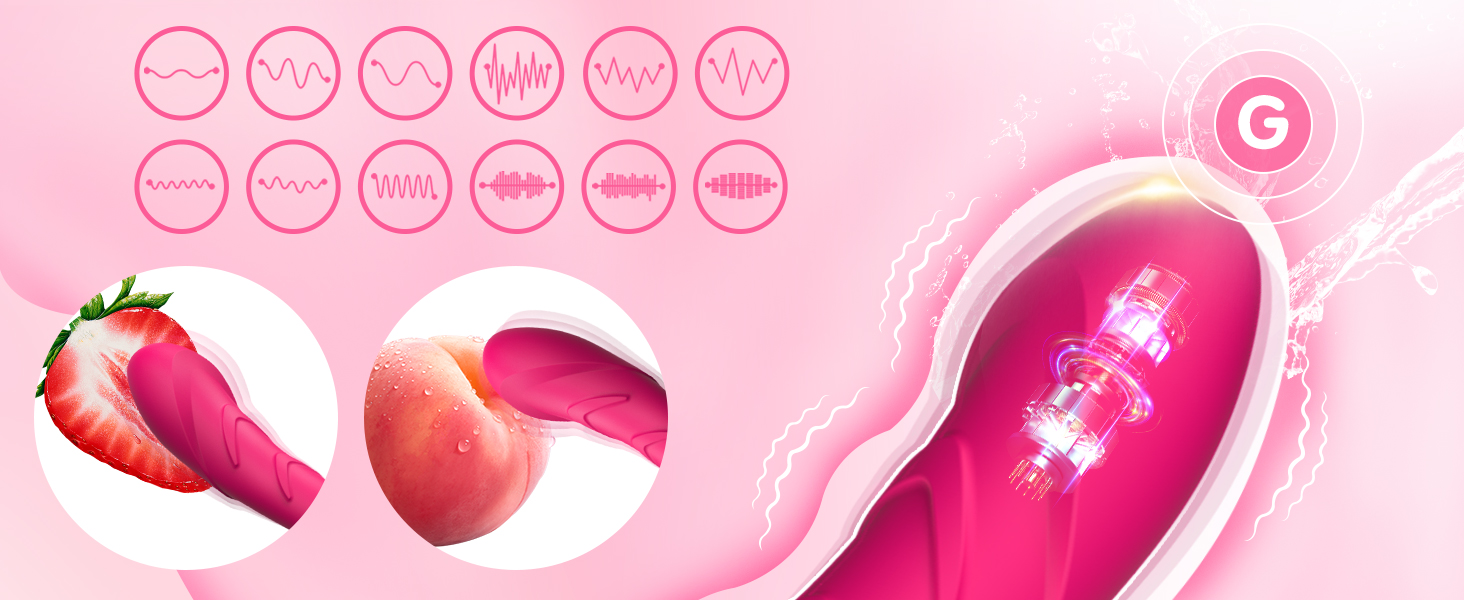 Вібратор для жінок G-Spot, силіконовий стимулятор клітора, 12 режимів вібрації, рожевий колір